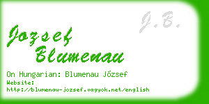 jozsef blumenau business card